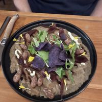 Oyster mushroom carpaccio  at Bruisend in Den Oever