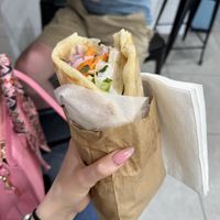 Falafel kebab with houmous and hot chilli sauce   at Kebab Plus in Wellington