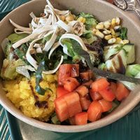 Custom made poke bowl  at Greener - Inhwa in Jeju