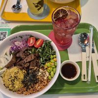 Vegan poke bowl with plant based bulgogi meat. at Poke All Day - Tongyeong Jukgrim in Tongyeong