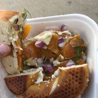 Their “smoked salmon” bagel. It was honestly comparable to the real deal! I think I’m obsessed now.  at Verdine - Food Truck in Houston