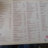 Menu at Tam Tam in Sidi Bou Said