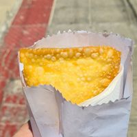 savoury pastel at Pastelaria da Barra in Santa Catarina