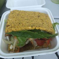 Sandwich yum! at Peace Love and Raw in Olympia