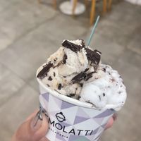 Banana split and limon granizado    at Cremolatti in Puerto Iguazu