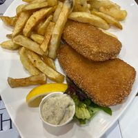Vegan fish and chips at Hobson's Fish & Chips - Charing Cross in London