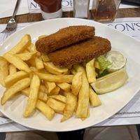 Vegan Fish and Chips  at Hobson's Fish & Chips - Charing Cross in London