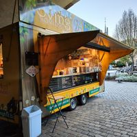 The van at Loving Hut Express in Antwerpen