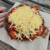 Mini pizza at Loving Hut Express in Antwerpen