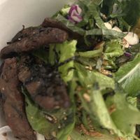 Charbroil plant meat and salad!  at Poke All Day - Sinsa in Seoul