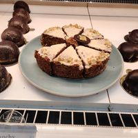 Vegan carrot cake at La Seine in La Marsa