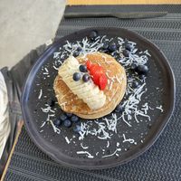 Hot cakes - ask for them to be made with coconut milk   at Baral Bar in San Jose Del Cabo