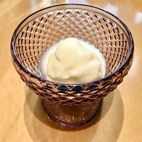 Pina colada sorbet at The Strand Restaurant in Dubai