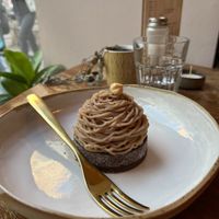 Mont blanc chestnut hazelnut praline   at Das Lazy in Vienna