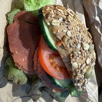 vegan sandwich  at denns Biomarkt -  Europaplatz in Berlin