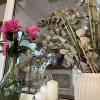 Looking up from our table  at Daržo Dubuo in Vilnius