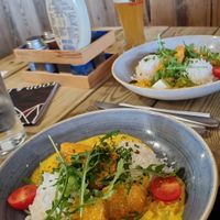 Kürbiscurry mit Chickeriki (the vegetarian butcher) at da SEPP in Schladming