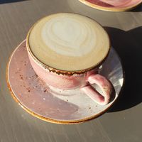 Coconut latte (non-dairy milk, decaf) at Brew in Folkestone