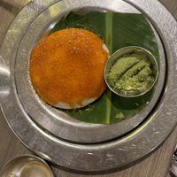 Vegan Banana Leaf Kotige Idli with Chutney  at Banana Leaf in Mumbai