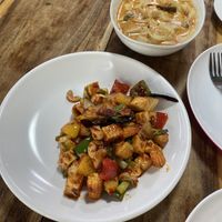 Tofu with cashew nut  at Bangkok Thai Cooking Academy in Bangkok