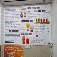 Menu at Oatway - Trà Sữa & Sữa Chua Yến Mạch - Cửa Nam in Hanoi