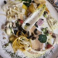 Vegetables prepared in different ways with sauces, nuts and capers. Flavour explosion.   at Chez FLORABIO in Toulon