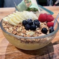 Golden milk acai bowl  at Hiking Hawaii Cafe in Honolulu