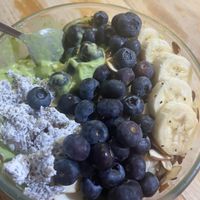 Green bowl minus the granola…so cold and delicious   at Hiking Hawaii Cafe in Honolulu