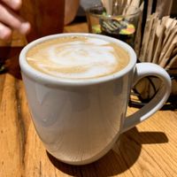 Lavender Latte with Coconut Milk at Hiking Hawaii Cafe in Honolulu