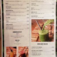 Menu at Hiking Hawaii Cafe in Honolulu