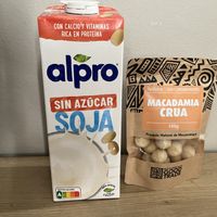 Unsweetened soy milk and macadamia nuts   at Di-vino Gourmet Store in Maputo