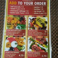 table menu 1 at Bamboo Bar & Vegetarian Restaurant in Sihanoukville