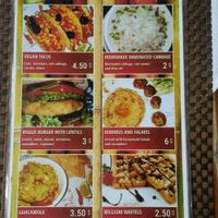 table menu 2 at Bamboo Bar & Vegetarian Restaurant in Sihanoukville