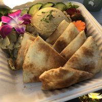 hummus and pita  at Ocean Organic Vodka  in Kula
