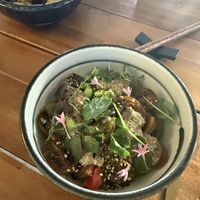 Smoked tofu and tomatoes   at Lotus Noodle Bar in St Augustine