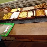 Rice, beans and stuff with chess at Jeca Tatu in Sao Paulo