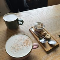 Chai latte made with oat milk  at Mr Cooper's Coffee House in Middlesbrough