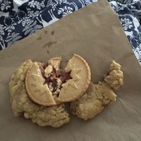 Jammy dodger cookie (sorry it’s half eaten😂)  at Mr Cooper's Coffee House in Middlesbrough