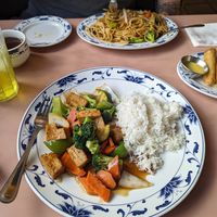 Tofu and vegetables at Luo's Chinese Restaurant in Kanab