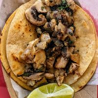 Vegetarian tacos at Guacamole Station in Dania Beach