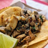 Vegetarian tacos at Guacamole Station in Dania Beach