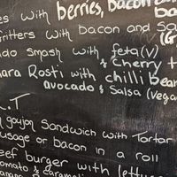 Vegan option on menu at Tarras Country Cafe in Cromwell