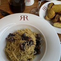 Tagliolini with mushroom and truffle   at Riccardo's Italian Restaurant in South West London