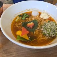 Wegański ramen. at RAMEN Arashiyama Bamboo Grove Pavilion 嵐山竹林亭 in Kyoto