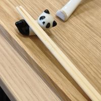 Random cute panda at RAMEN Arashiyama Bamboo Grove Pavilion 嵐山竹林亭 in Kyoto