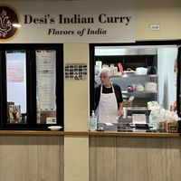 Shop window  at Desi's Indian Curry in Honolulu