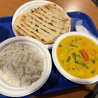 Coconut vegetable korma with vegan bread   at Desi's Indian Curry in Honolulu