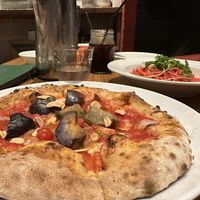 Vegan Marinara Pizza + eggplant and mushrooms   at Pizzeria Bar Le Napoli in Kyoto