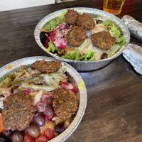 Bowl vs plate - made to order!   at Hummus Xpress in Tempe