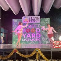 Traditional dance on stage   at Lanna Square Night Market in Chiang Mai